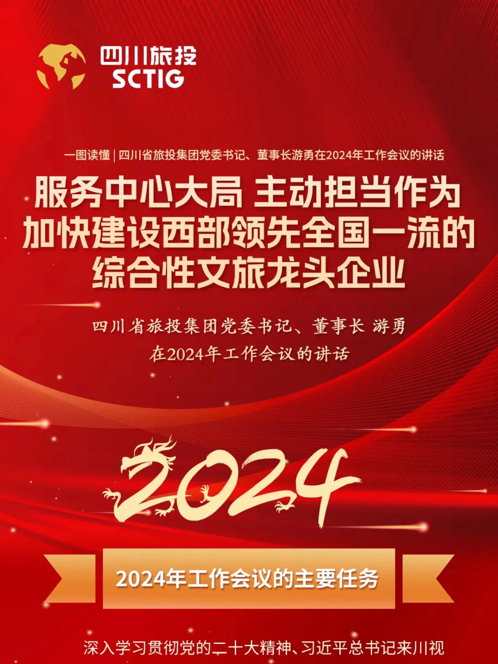 四川省尊龙凯时集团党委书记、董事长游勇在2024年工作会议的讲话